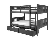 Mission Full over Full Bunk Bed with Dual Underbed Drawers in Dark Grey