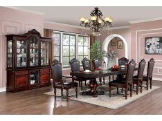 Picardy Dining Set in Brown Cherry