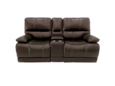 Shelby Power Console Loveseat in Cabrera Cocoa