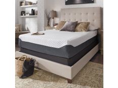 12 Inch Chime Elite California King Memory Foam Mattress in White and Gray