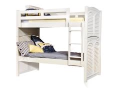 Cottage Traditions Twin Over Twin Bunkbed in Clean White Cottage Finish