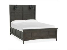 Westley Falls King Lamp Panel Bed in Graphite