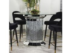 Ellie Round Counter Height Dining Table in Mirror