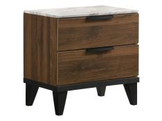 Mays 2-Drawer Nightstand in Walnut