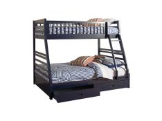 Ashton Twin Over Full 2 Drawer Bunk Bed in Navy Blue