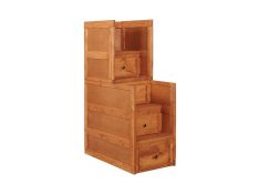 Wrangle Hill 4 Drawer Stairway Chest in Amber Wash