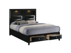 Fallon Storage Queen Bed in Black