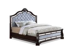 Bankston King Upholstered Bed in Dark Brown