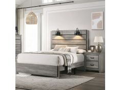 Carter Platform Bedroom Collection in Gray