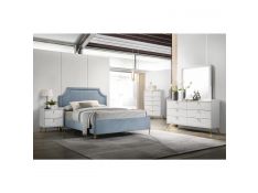 Milla Platform Bedroom Collections in Light Blue Finish