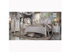 Vendom Poster Bedroom Collections in Ivory and Antique Pearl Finish