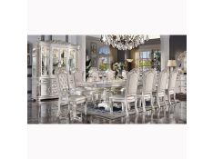 Vendom Rectangular Dining Set in Antique Pearl Finish