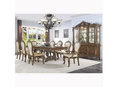 Latisha Rectangular Dining Set in Antique Oak Finish