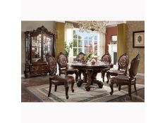 Versailles Round Dining Set in Cherry Finish