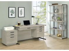 Loomis Office Set in Whitewashed Grey