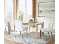 Wendora Dining Set in Bisque and White