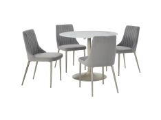 Barchoni Round Dining Set in Two-tone Gold