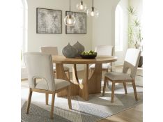 Dakmore Round Dining Set in Brown