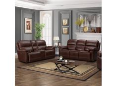 Sedrick Power Reclining Living Room Set in El Paso Walnut