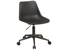 Carnell Adjustable Height Office Chair with Casters in Brown and Rustic Taupe