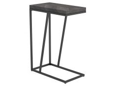 Chevron Rectangular Accent Table in Rustic Grey