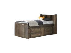 Wrangle Hill Twin Storage Bed in Gun Smoke