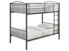 Anson Twin Over Twin Bunk Bed in Gunmetal