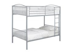 Anson Twin Over Twin Bunk Bed in Silver