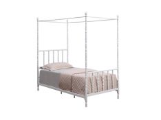 Betony Twin Canopy Bed in White