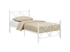 Hart Twin Metal Platform Bed in White