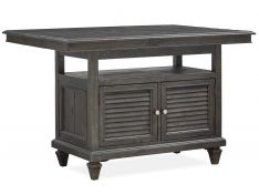 Calistoga Rectangular Counter Height Table in Weathered Charcoal