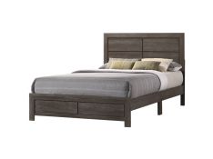 Hopkins King Platform Bed in Brown