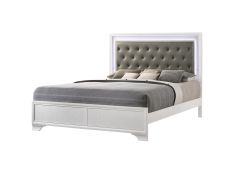 Lyssa King Bed in Frost White