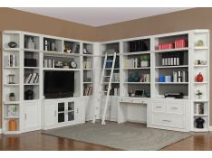 Catalina 13 Piece Corner Library Wall in Cottage White