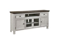 Havalance TV Stand in Vintage White and Weathered Gray