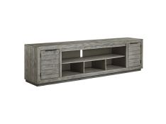 Naydell 92 Inch TV Stand in Gray