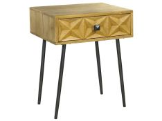 Wooden Accent Table in Natural Mango