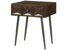 Wooden Accent Table in Dark Coffee Brown