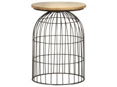 Modern Accent Table in Natural Gunmetal