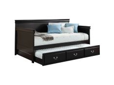 Bailee Daybed with Trundle in Black