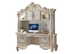 Versailles Computer Desk and Hutch in Bone White