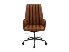 Salvol Office Chair in Sahara Leather and Aluminum