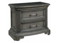 Vivian 2-Drawer Nightstand in Grey