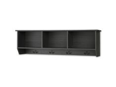 Mansi 3-Cubby Wall Shelf in Gray