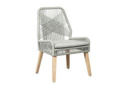 Woven Back Side Chairs in Grey