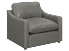 Grayson Sloped Arm Upholstered Chair in Grey
