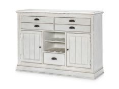 Cottage Park Credenza in Aged White