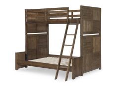 Summer Camp Twin over Full Bunk Bed in Brown