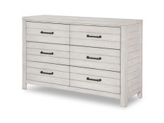 Summer Camp 6-Drawer Dresser in Stone Path Gray