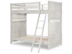 Summer Camp Twin over Twin Bunk Bed in Stone Path Gray